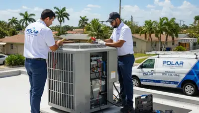 HVAC technician providing professional AC repair service in North Miami Beach FL