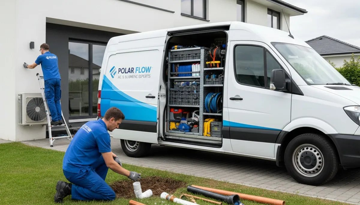 Technician fixing water heater pipes, expert plumbing repair in North Miami Beach FL home